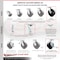 Service Caster 8 Inch Glass Filled Nylon Caster Set with 2 Brakes/Swivel Lock 2 Rigid SCC SCC-30CS820-GFNB-TLB-BSL-2-R-2 - alternate 4